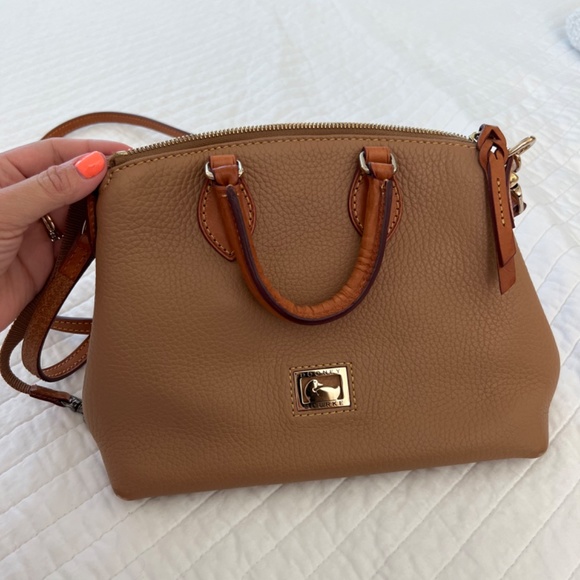 Dooney & Bourke Dillen camel crossbody satchel - Picture 2 of 9